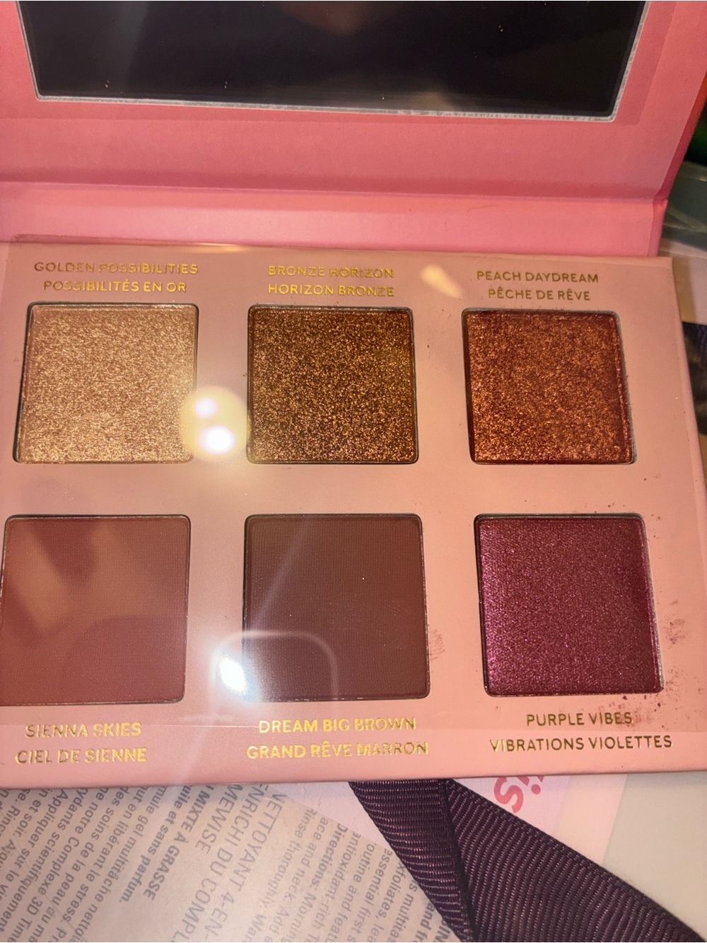 Mary Kay Shimmer & Matte Eye Palette — Gold, Bronze, Peach, Plum, Brown